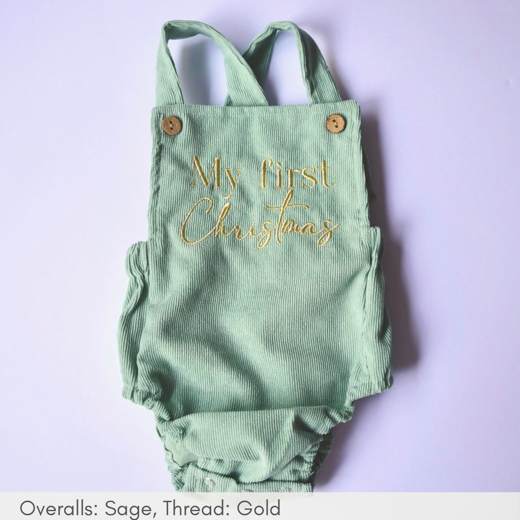 Overalls - My First Christmas