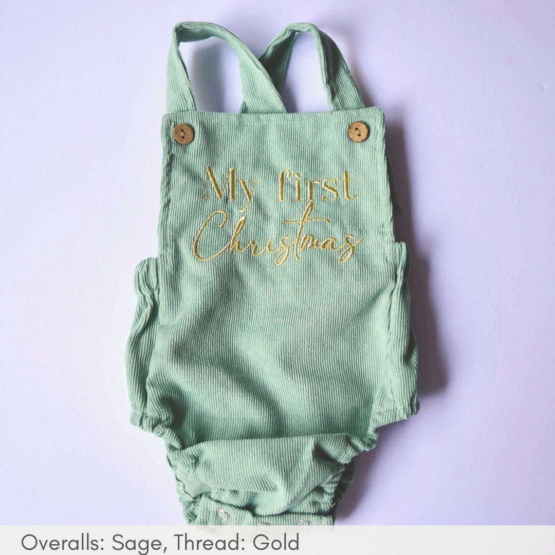 Overalls - My First Christmas