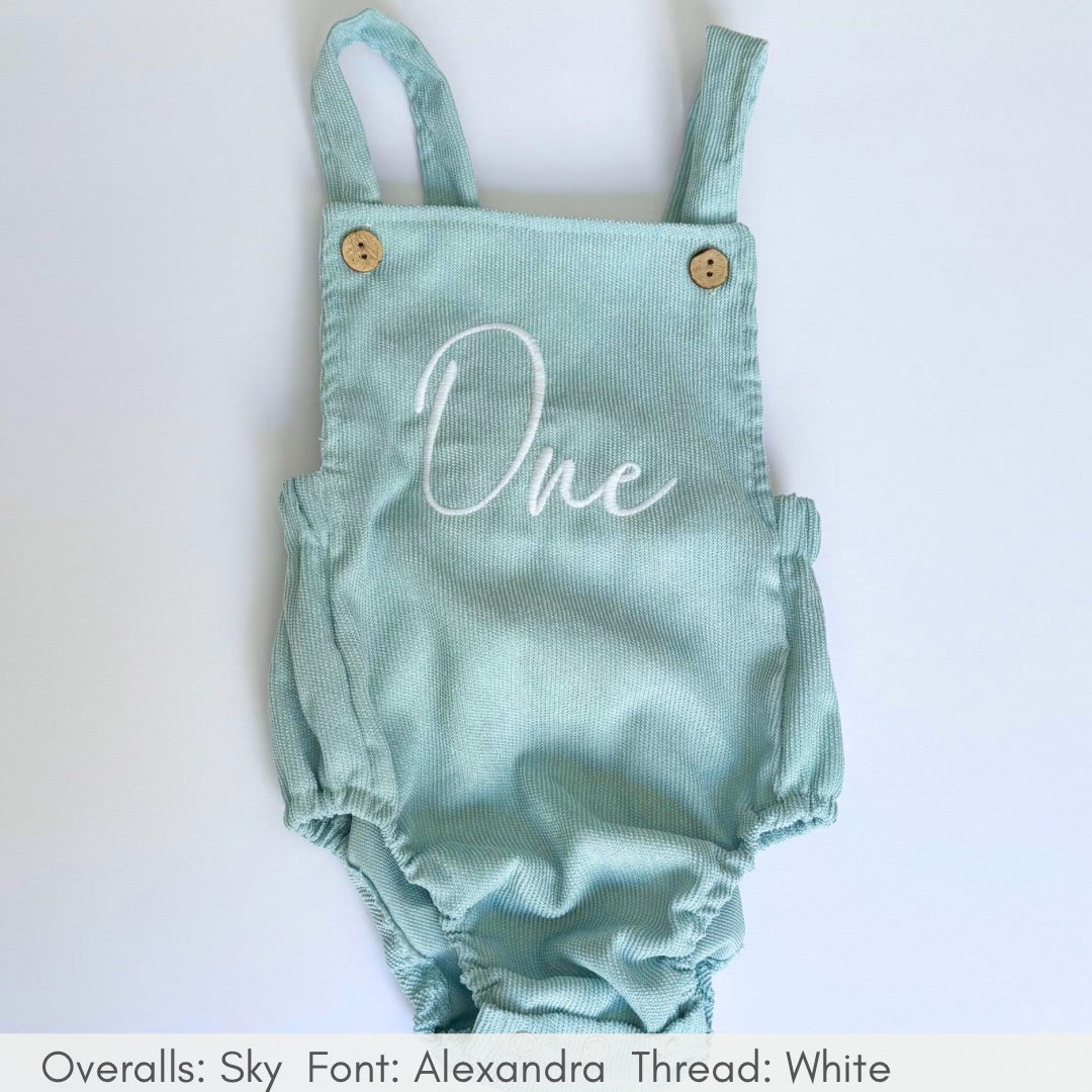 Overalls - One (Various Fonts)