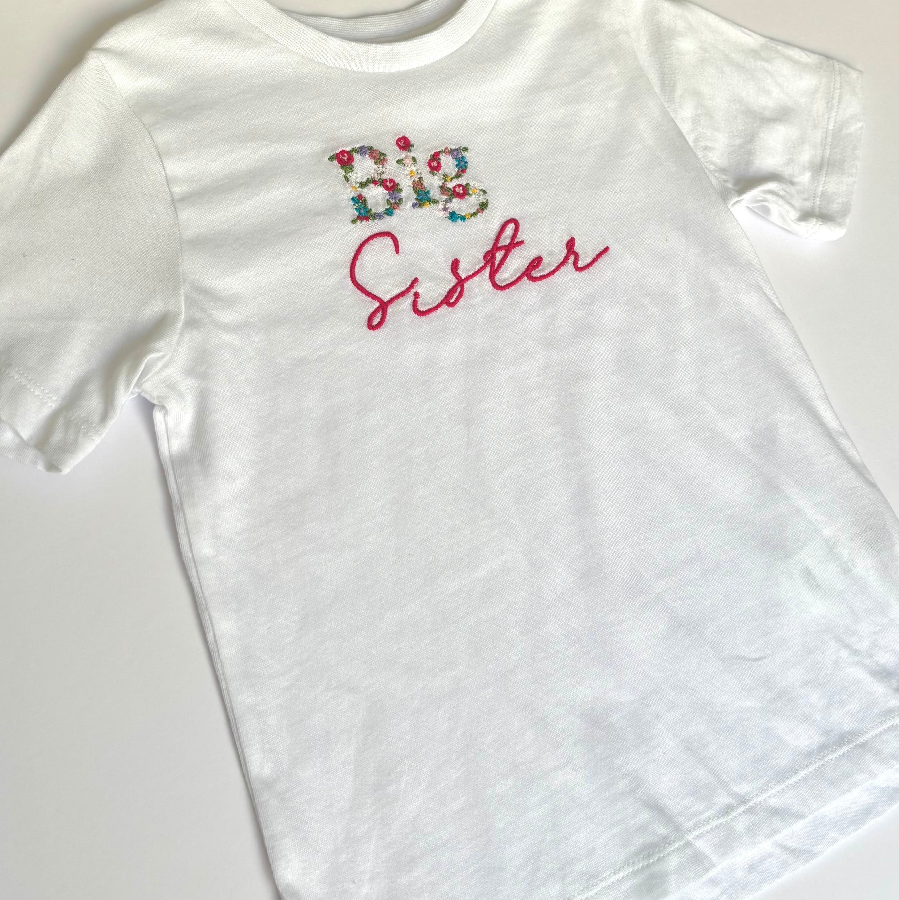 T-shirt - Big Sister (Bright Floral)