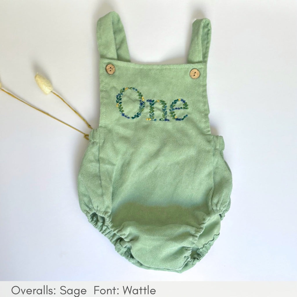 Overalls - One (Various Fonts)