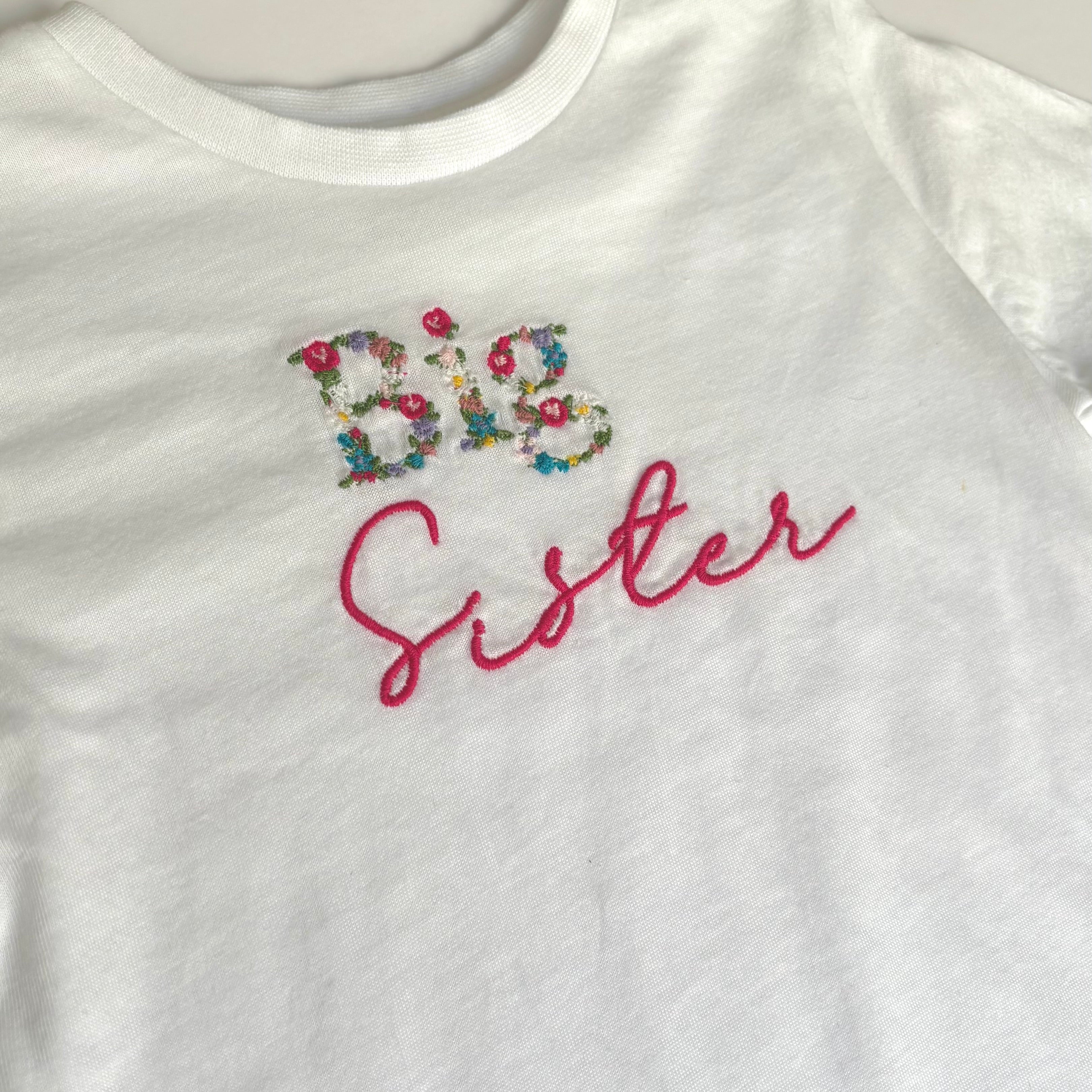 T-shirt - Big Sister (Bright Floral)